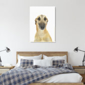 Hund auf Weiß 41 Leinwanddruck (Insitu (Schlafzimmer))