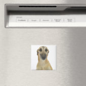 Hund auf Weiß 41 Magnet (In Situ (Geschirrspüler))