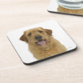 Hund auf Weiß 44 Untersetzer (Linke Seite)
