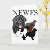 Hund aus Neufundland - vier Farben Karte (Gelbe Blume)