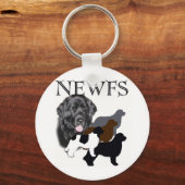 Hund aus Neufundland - vier Farben Schlüsselanhänger (Vorderseite)