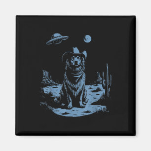 Hund Australian Shepherd Aussie Vintage Ufo Wester Magnet