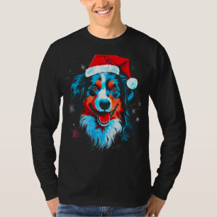 Hund Australian Shepherd Weihnachten T-Shirt