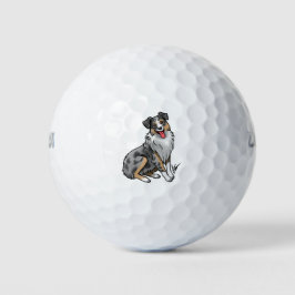 Hund - Australischer Schäferhund - Blue Merle Golfball