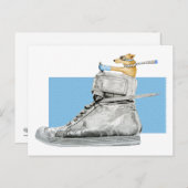 Hund Autofahren eines Schuhs 2 Postkarte (Vorne/Hinten)