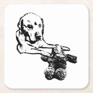 Hund & Bär Kunst Skizze Untersetzer