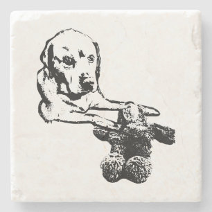 Hund & Bär Kunst Skizze Untersetzer