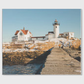 Hund Bar Lighthouse entlang der Küste des Ozeans Geschenkpapier (Flach)