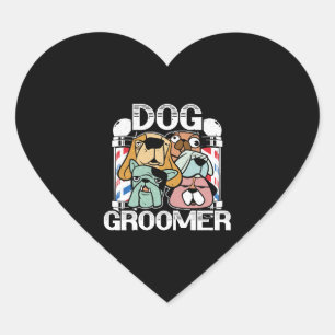 Hund Barber Pet Groomer Pet Salon Fur Künstler Herz-Aufkleber