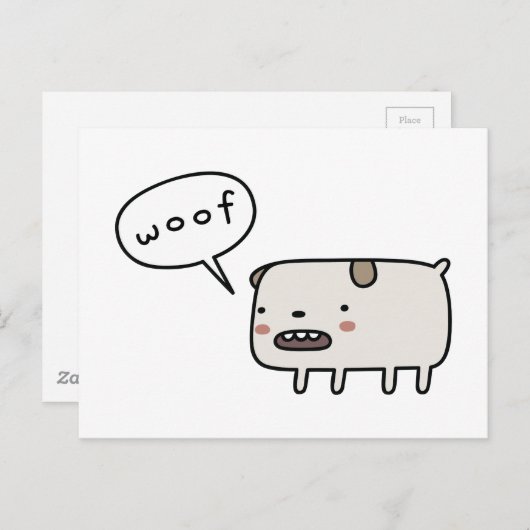 Hund Barking Postkarte (Vorne/Hinten)