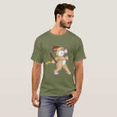 Hund Baseball Baseballschläger T-Shirt (Vorne ganz)