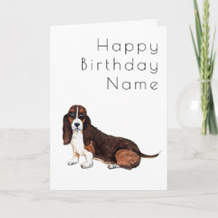 Hund Basset Hound Deko Geburtstag Karte
