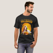 Hund Basset Hound Happy Halloween Basset Hund Hund T-Shirt (Vorne ganz)