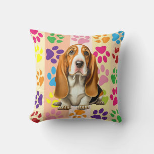 Hund, Basset Hound Kissen