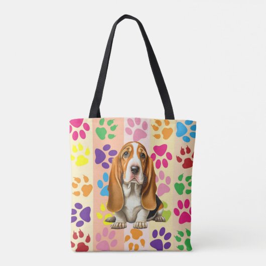 Hund, Basset Hound Tasche (Rückseite)
