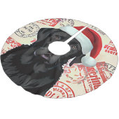 Hund Baumrock schwarzes Lab Polyester Weihnachtsbaumdecke (Schrägansicht)
