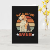 Hund Beagle Bester Beagle Vater je Karte (Gelbe Blume)