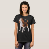Hund Beagle Wasserfarbe T-Shirt (Vorne ganz)