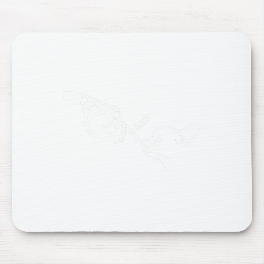 Hund Beängstigend Skeleton Hand Boop Spooky Hallow Mousepad (Vorne)