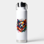 Hund Beats Farbige Trinkflasche (Vorderseite)