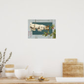 Hund Beging Holly Weihnachtsgrüße Poster (Küche)