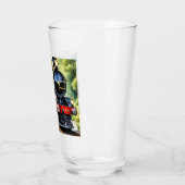 Hund begrüßt Dampflok Glas (Links)