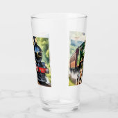 Hund begrüßt Dampflok Glas (Rechts)