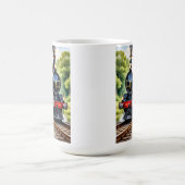 Hund begrüßt Dampflok Kaffeetasse (Mittel)
