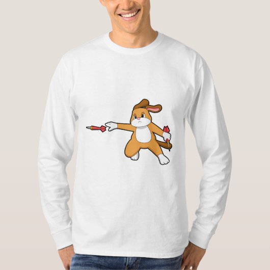 Hund bei Darts mit Dart.PNG T-Shirt (Vorderseite)