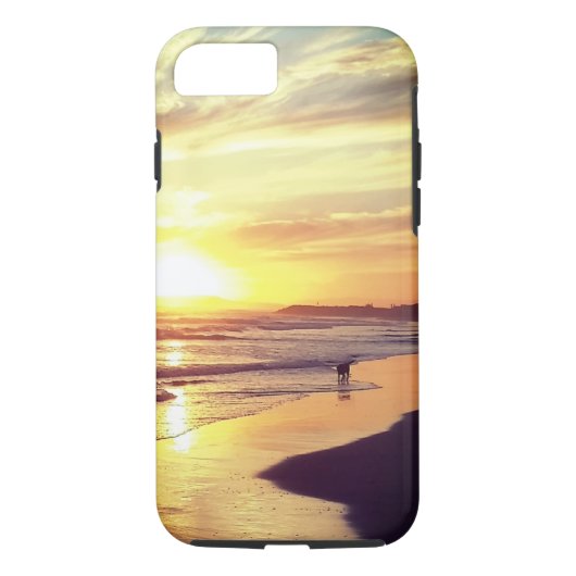 Hund bei Sunset Phone Case (Rückseite)