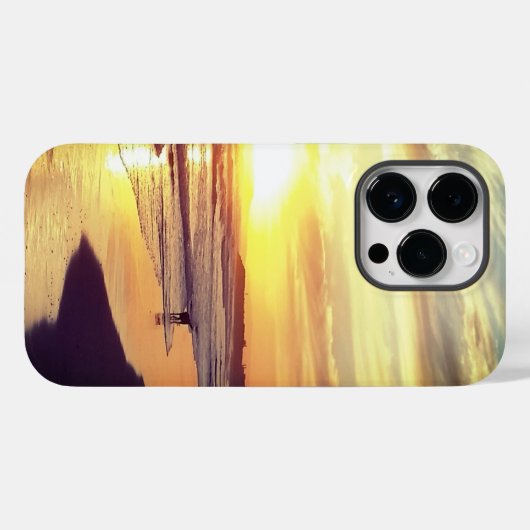 Hund bei Sunset Phone Case (Rückseite (Horizontal))