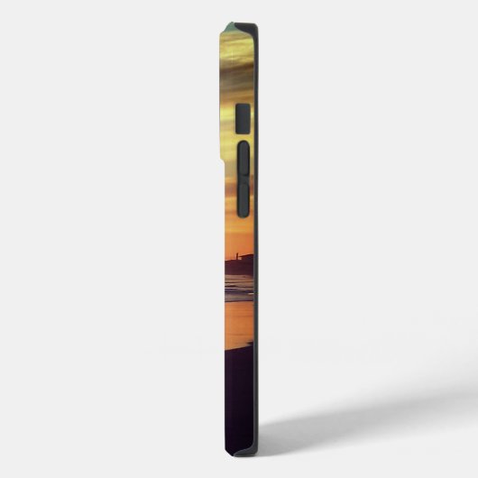 Hund bei Sunset Phone Case (Rückseite / Links)