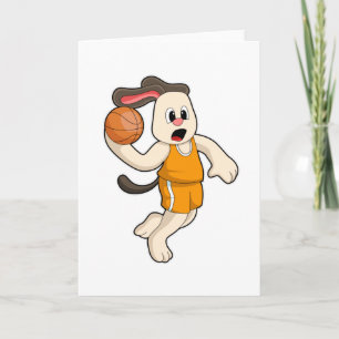 Hund beim Basketball-Sport Karte