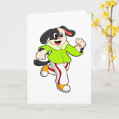 Hund beim Laufen Karte (Gelbe Blume)