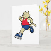 Hund beim Laufen mit Brille Karte (Gelbe Blume)