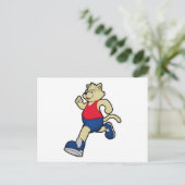 Hund beim Laufen mit Brille Postkarte (Stehend Vorderseite)