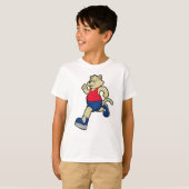 Hund beim Laufen mit Brille T-Shirt (Vorne ganz)