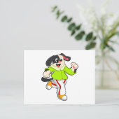 Hund beim Laufen Postkarte (Stehend Vorderseite)