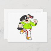 Hund beim Laufen Postkarte (Vorne/Hinten)