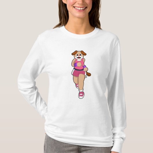 Hund beim Laufen T-Shirt (Vorderseite)