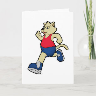 Hund beim Rennen mit Brille Karte