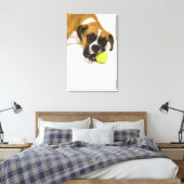 Hund beißen Tennisball Leinwanddruck (Insitu (Schlafzimmer))