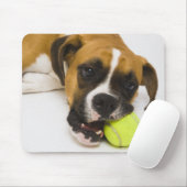 Hund beißen Tennisball Mousepad (Mit Mouse)