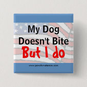 Hund beißt nicht Knopf Button (Vorderseite)