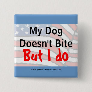 Hund beißt nicht Knopf Button