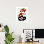 Hund beißt Vintage-WPA-Plakat Poster (Heimbüro)