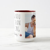 Hund > Benutzerdefiniertes Foto I Liebe Sie Valent Zweifarbige Tasse (Mittel)