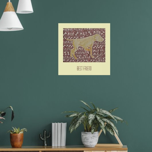 Hund 'bester Freund' Poster (Wohnzimmer 1)