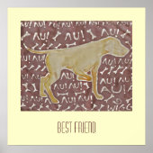 Hund 'bester Freund' Poster (Vorne)