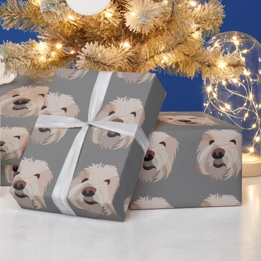 Hund Bichon Frise Niedlich Hund Geschenkpapier (Feiertage)